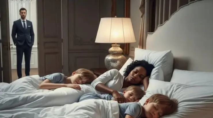 Une seule nounou a su trouver le bon contact avec les triplés du milliardaire, avec lesquels personne d’autre ne parvenait à gérer
