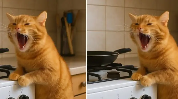 Le chat s’est comporté étrangement toute la soirée — et j’ai vite compris pourquoi il ne s’éloignait pas de la cuisinière.