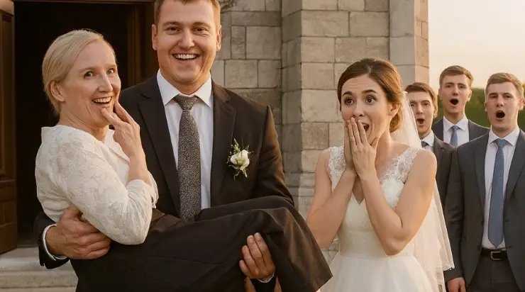 Après le mariage, le marié souleva sa mère dans ses bras zamiast de la mariée — la réaction de la jeune épouse fut surprenante.
