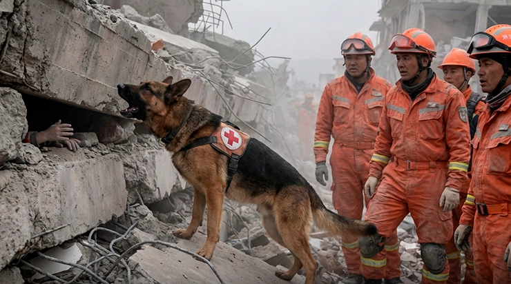 Les sauveteurs disait : “Il n&rsquo;y a rien ici.” Le chien disait le contraire.