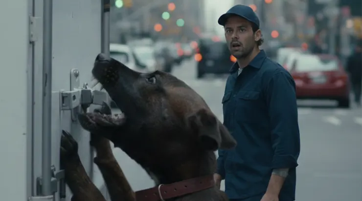 Le chien aboyait contre le camion fermé… mais lorsque les portes se sont enfin ouvertes, tout le monde est resté figé. Que s’était-il vraiment passé à l’intérieur ?