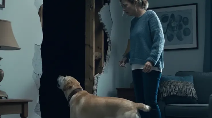 Je venais de rentrer du travail quand j’ai vu que le mur de ma chambre s’était effondré, et que mon chien aboyait avec inquiétude vers l’ouverture sombre