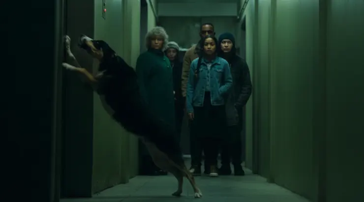 Le chien frappait sans relâche aux portes de l’ascenseur… et lorsqu’elles se sont enfin ouvertes, tout le monde est resté figé