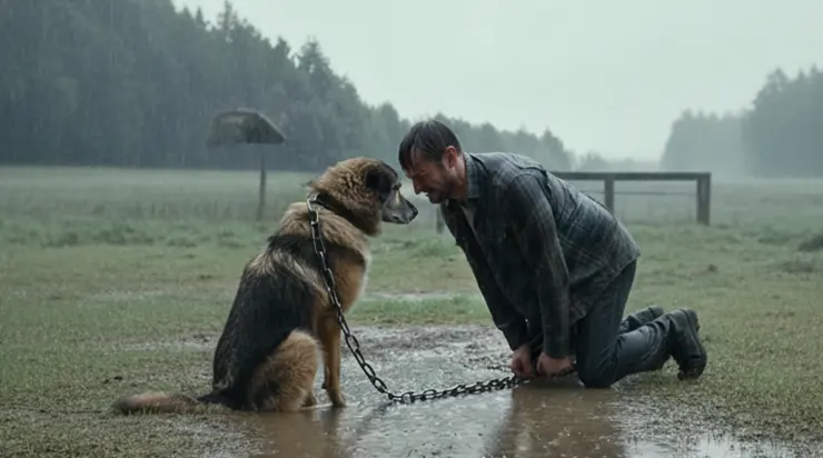 Il s’était agenouillé devant le chien… mais lorsque la vérité a été révélée, même les policiers sont restés figés sur place