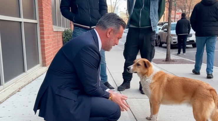 Un homme richissime s’était agenouillé devant un chien… mais personne ne savait encore pourquoi