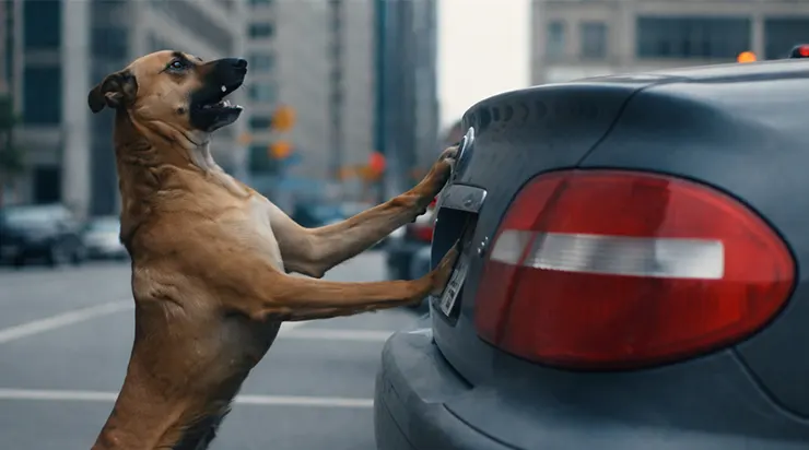 Lorsque les policiers ont finalement ouvert le coffre de la voiture, toute la rue s’est figée… et tout le monde a compris pourquoi le chien essayait avec tant d’acharnement de l’ouvrir.