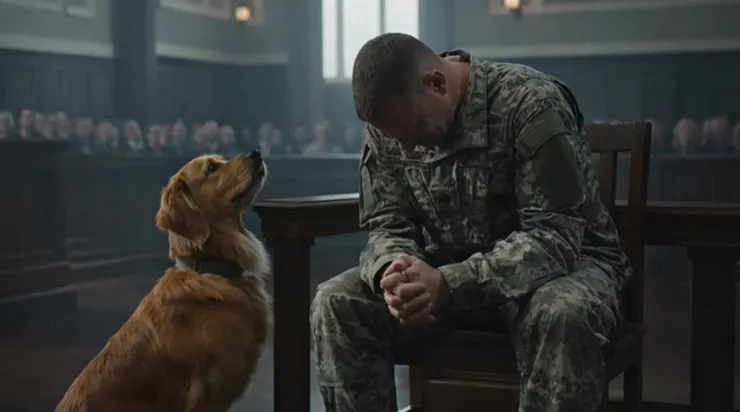 Lorsque le chien s’est soudain mis à pleurer dans la salle d’audience, l’ami du soldat s’est levé et a fait un aveu qui a figé toute la salle en un instant․