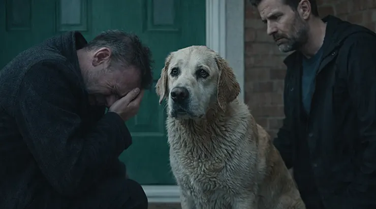 Le chien que j’avais perdu depuis quatre ans était assis devant ma porte… mais lorsque j’ai commencé à pleurer, j’ai remarqué qu’un inconnu se tenait un peu plus loin, les yeux fixés sur moi