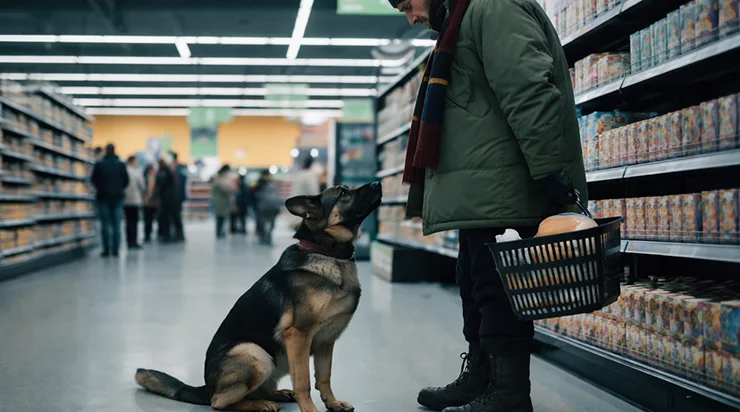 Je me tenais entre les rayons d’un supermarché quand un chien s&rsquo;est approché, l&rsquo;air si désespéré que j&rsquo;ai tout de suite su que ce n&rsquo;était pas un simple jeu