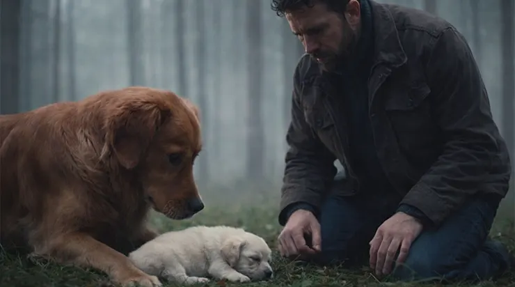 L’homme ne savait pas encore que le regard endeuillé de la chienne allait le conduire vers une révélation qui bouleverserait à jamais non seulement le destin d’un petit chiot, mais aussi le cours de sa propre vie