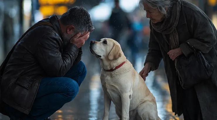 Il y a cinq ans, on m’a volé mon chien… et aujourd’hui, en descendant du train, je l’ai vu assis devant moi sur le quai