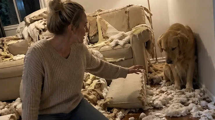 Mon chien avait complètement déchiré mon canapé, et j&rsquo;étais vraiment très en colère, sans avoir la moindre idée de ce à quoi il venait en réalité de me sauver