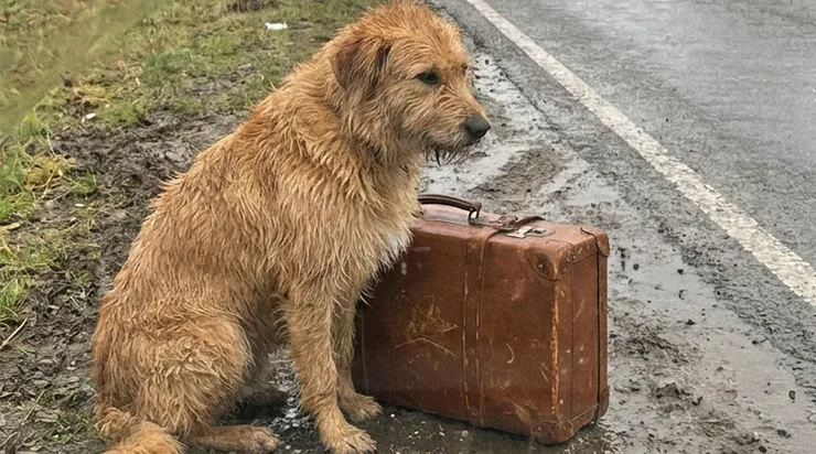 Chaque jour en parcourant la même route en voiture, je voyais ce chien qui ne s&rsquo;éloignait jamais de sa valise, jusqu&rsquo;à ce qu&rsquo;un jour je décide de comprendre pourquoi