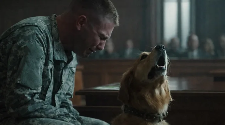 Le juge s’apprêtait à rendre son verdict, mais le regard désespéré du chien et son hurlement, mêlé aux pleurs du soldat, changèrent tout