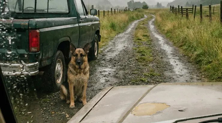 Le chien restait depuis des jours à côté de la voiture sans jamais s’éloigner. Je pensais qu’il attendait son maître, jusqu’à ce que j’ouvre la portière arrière