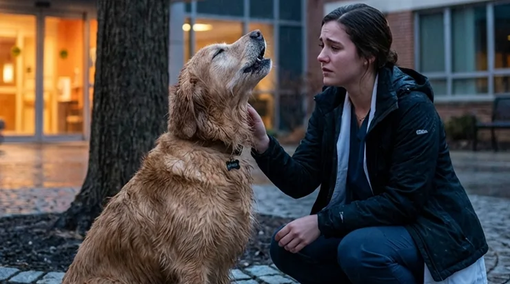 Le jour où le chien qui pleurait dans la cour de l’hôpital changea tout