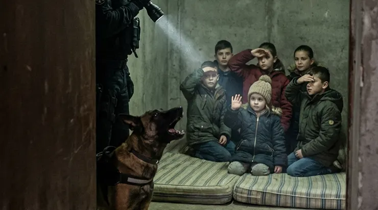 Le chien policier s’était mis à grogner bien avant que quiconque ne sente que quelque chose n’allait pas