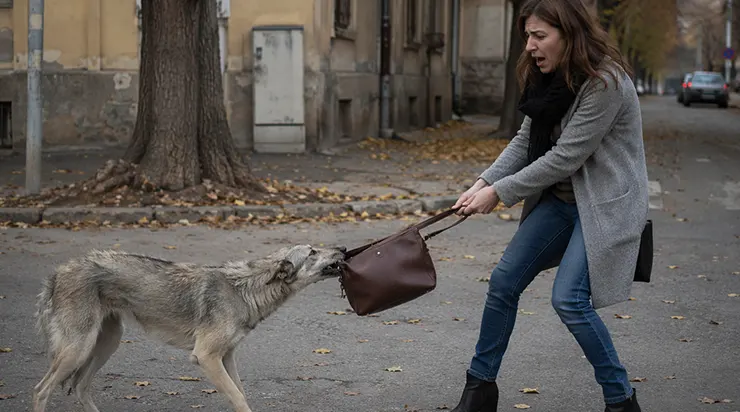 Dans la rue, un chien tirait obstinément le sac d’une femme inconnue, et celle-ci ne se doutait même pas qu’à cet instant précis commençait le plus important voyage de sa vie
