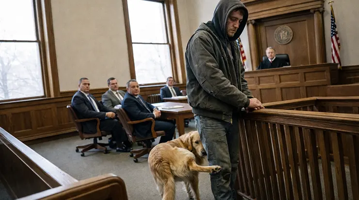 Un garçon de 21 ans est accusé d’avoir volé le chien dans la cour d’un homme riche, mais au moment le plus crucial, le chien urine sur les pieds de l’accusé