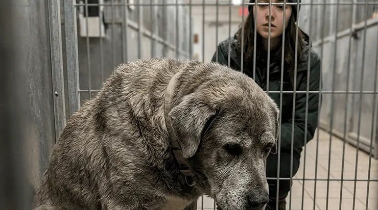 Lorsque le vieux chien du refuge a refusé de manger, j’ai cru que j’allais le perdre, mais un matin, j’ai trouvé quelque chose sous ses pattes qui a tout changé