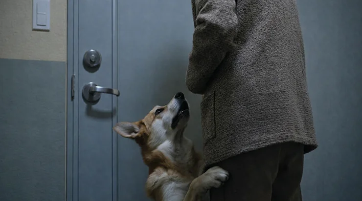 Alors qu’un chien inconnu bloquait ma porte d’entrée, je ne comprenais pas ce qui m’arrivait, mais quelques secondes plus tard, je n’en croyais pas mes yeux en découvrant qui se tenait dans l’ombre