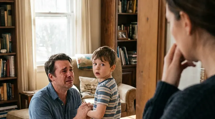 Par hasard, j’ai entendu mon mari dire à notre fils de sept ans – «Si maman demande, tu n’as rien vu»