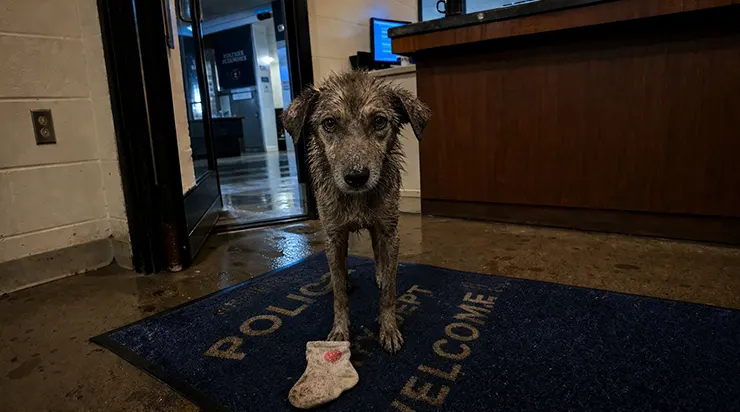La nuit, lorsqu’un chien errant apporta une chaussette d’enfant au commissariat, le sergent Michaels faillit presque le renvoyer