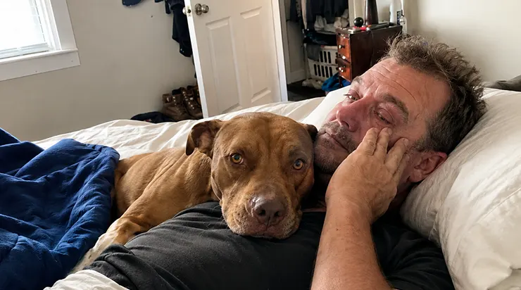 Pendant deux ans, chaque nuit, un pitbull s&rsquo;allongeait sur la poitrine de son maître, le réveillant du même cauchemar récurrent