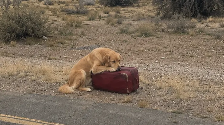 Pendant trois semaines, en passant chaque jour par le même chemin, je voyais un chien qui protégeait sa valise de tout son corps