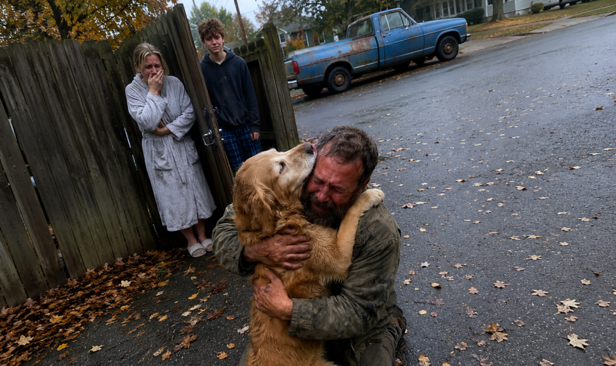 Le soldat avait disparu depuis dix-huit mois. Son golden retriever, chaque matin, attendait devant le portail