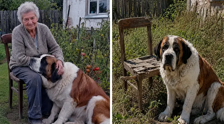 Elle l&rsquo;a pris au refuge pour guérir sa solitude. Des années plus tard, le chien est devenu le monument vivant de sa fidélité