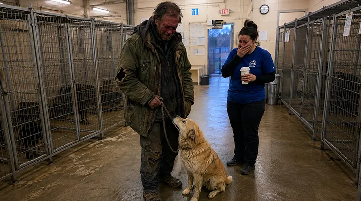 Il est entré dans notre refuge par le froid glacial de janvier et n&rsquo;a demandé qu&rsquo;une seule chose : un endroit où son chien pourrait passer la nuit au chaud