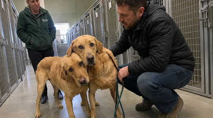 Deux sœurs labradors ont été séparées dans un refuge lorsque l’une a rejoint une famille d’accueil temporaire