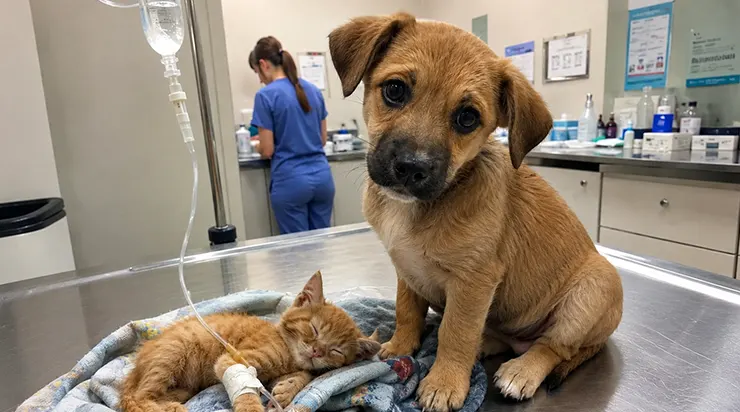 Il n’avait que cinq mois, il n’était encore qu’un bébé lui-même, mais quand les sauveteurs ont trouvé un chaton sans défense, ce petit chien avait déjà décidé qu’il ne le quitterait jamais