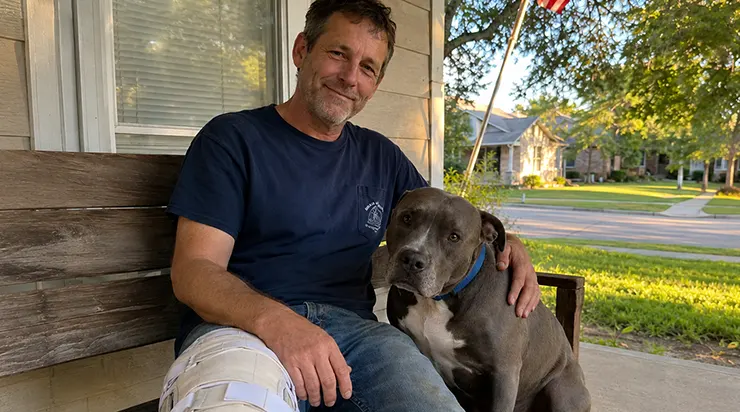Quand je suis tombé devant le portail, ivre, brisé et oublié de tous, le seul être qui a cru que je méritais d&rsquo;être sauvé était un pitbull que je n&rsquo;avais même jamais caressé