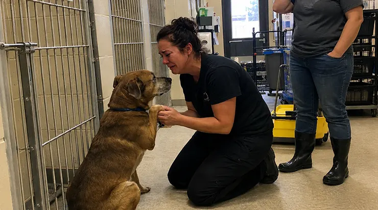 Elle était venue au refuge pour adopter un chien âgé, espérant enfin apaiser la culpabilité qui la rongeait depuis cinq ans