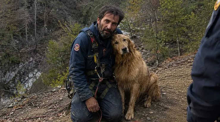 Je suis descendu dans un ravin rocailleux de dix-huit mètres pour sauver un chien que je n&rsquo;avais jamais vu