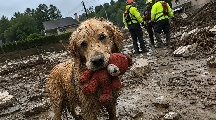 L&rsquo;inondation avait tout emporté, mais quand nous avons dégagé Bella des décombres, elle ne pensait pas à elle : elle avait gardé le jouet d&rsquo;un petit garçon de dix ans