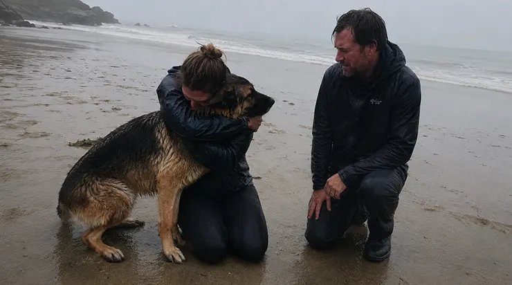 Après un diagnostic sans espoir, nous avons emmené notre berger allemand au bord de la mer pour lui dire adieu