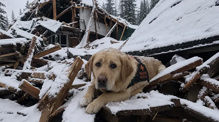 Alors que toute l&rsquo;équipe de secours s&rsquo;apprêtait à partir, le vieux Labrador est resté immobile : il savait quelque chose que nous ne voyions pas