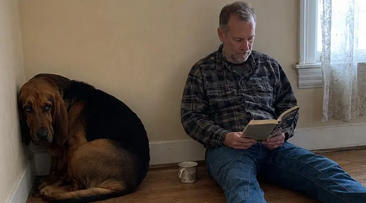 Un Basset Hound abandonné à plusieurs reprises, qui ne croyait plus en personne, s&rsquo;est caché dans un coin de notre maison pendant près d&rsquo;une semaine