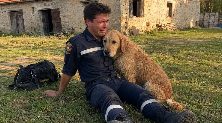 Quand le chien que j&rsquo;avais sorti de seize mètres de profondeur a posé sa tête sur ma poitrine et a poussé un gémissement, je n&rsquo;ai plus pu retenir mes larmes