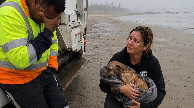 À 7 h 18 du matin, mon téléphone a sonné, et la voix de Mark, l’employé du nettoyage du littoral, a dit à l&rsquo;autre bout du fil : « Il y a un chien ici, il n&rsquo;a même plus la force de lever la tête »