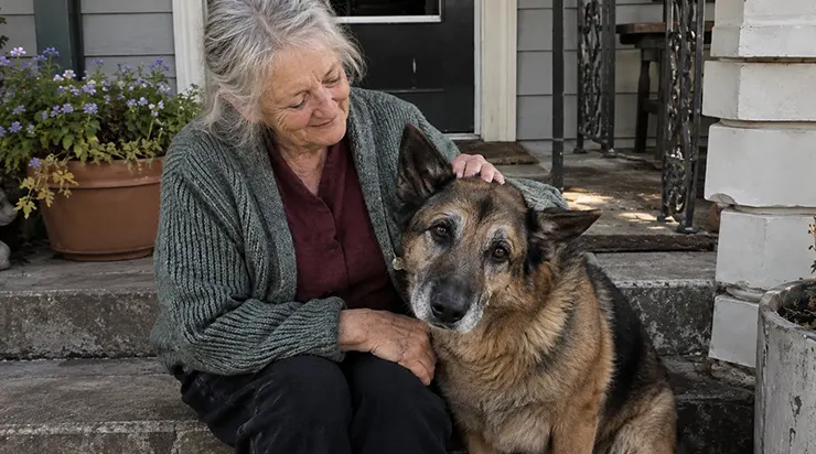 Pendant des années, pour briser le silence de ma maison, j’ai adopté un vieux chien de sauvetage… sans imaginer qu’il était venu pour accomplir sa dernière mission