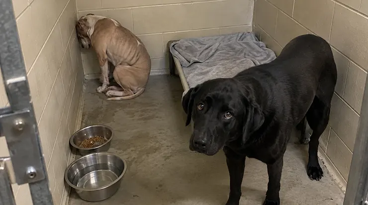 Pendant des jours, j’ai essayé d’aider ce chien aveugle, mais rien ne changeait, jusqu’à ce qu’une nuit, les caméras révèlent ce que son ami, un labrador noir, faisait lorsque personne ne le regardait
