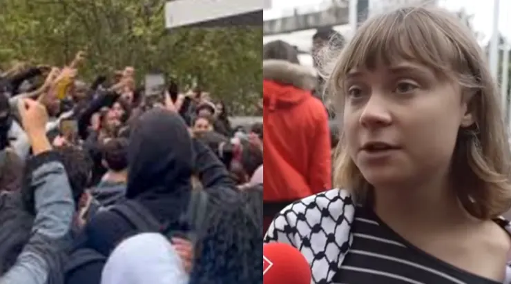 « Nous allons nous battre » : Greta Thunberg rejoint les lycéens devant le lycée Paul-Éluard de Saint-Denis
